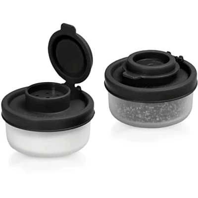 Obrázek SIGNORA WARE kleine Salz und Pfefferstreuer für unterwegs Mini Streuer Set Pfeffer mit Deckel zum mitnehmen Perfekt Reisen, Camping to Go Verschließbar 40g, 2er Packung