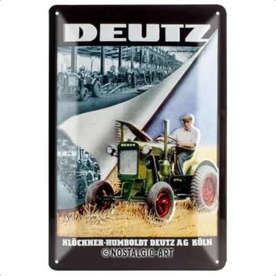 Obrázek Nostalgic Art Retro plechová cedule, 20 x 30 cm, Deutz Klöckner nápad na dárek pro fanoušky traktoru, z kovu, vintage design