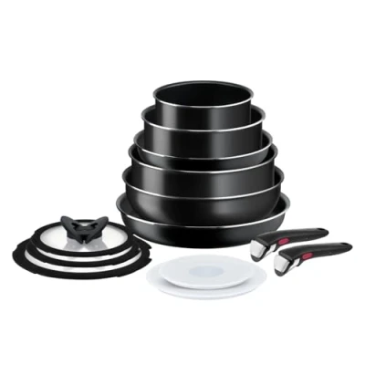 Obrázek Tefal Ingenio Easy ON 13 teiliges Antihaft Pfannen Set, 22 &amp; 28 cm Bratpfannen, 16 20 Töpfe, 24 Sautepfanne, 26 Wokpfanne, Glasdeckel, hermetische Deckel, 2