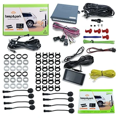 Obrázek VALEO 632202 Parkovací asistent Beep&amp;Park Kit: 8 senzorů + 1 LCD displej přední montáž nebo na zadní straně