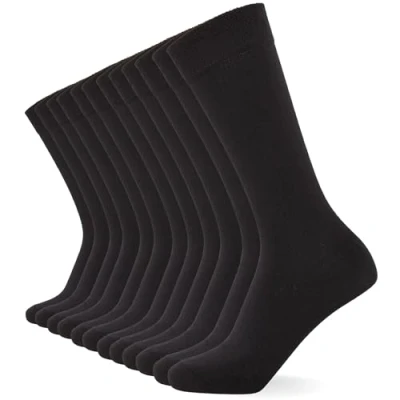 Obrázek FM London 12PACK Unisex Super SOFT Ponožky, Velikost: 43 46, Black
