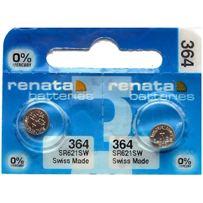 Obrázek Renata 364 SR621SW Baterie k hodinkám s oxidem stříbrným, 2 kusy