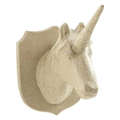 Obrázek Décopatch SA180O nosič S z papír maché, Trophée jednorožec, 21 x 18 15,5 cm, k ozdobení, hnědá v kartonu