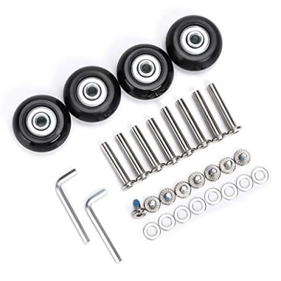 Obrázek SUMNACON 4 Stück 40 x 18 mm Gepäck Koffer Ersatzräder, Gummi Lenkrollen, Lager Reparatur Kits