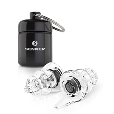Obrázek Senner ® Ochrana sluchu MotoPro ucpávky do uší pro motocykly a motoristický sport, snadné přenášení tiché, snižuje hluk větru, provoz zůstává slyšitelný, s hliníkovými nádobami, opakovaně