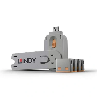 Obrázek LINDY 40453 USB typ A port zámek, oranžový