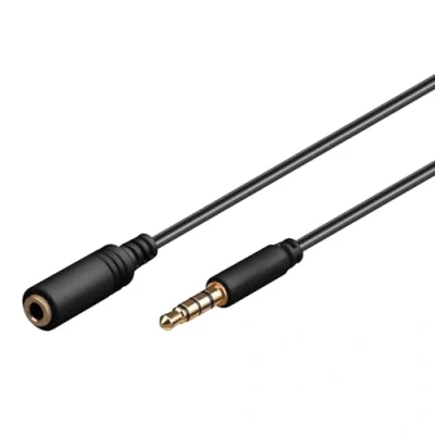 Obrázek Goobay Prodlužovací kabel 62481 AUX audio spojovací jack 3,5 mm konektor (4pinový, stereo) &gt; zdířka
