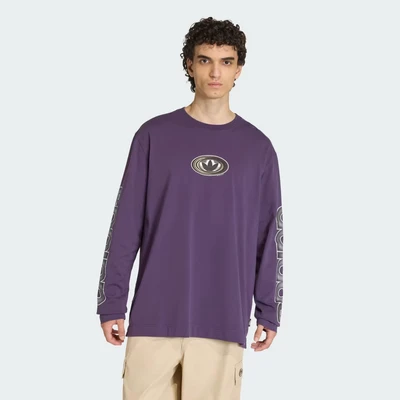 Obrázek adidas Originals Graphic TEE Top s dlouhým rukávem, Muži, Velikost: Medium, Aurora plum