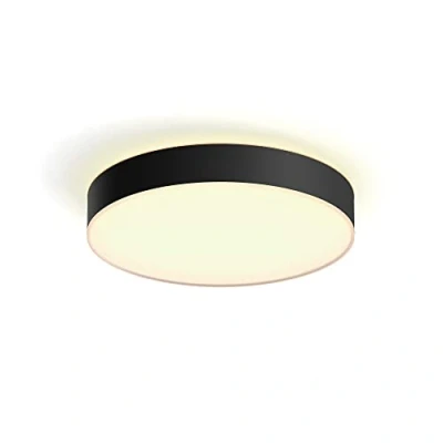 Obrázek Philips Hue White Ambiance Enrave stropní svítidlo L černé 3300lm vč. stmívače, stmívatelné, všechny odstíny bílé, ovládání přes aplikaci, kompatibilní s Amazon Alexa (Echo, Echo Dot)