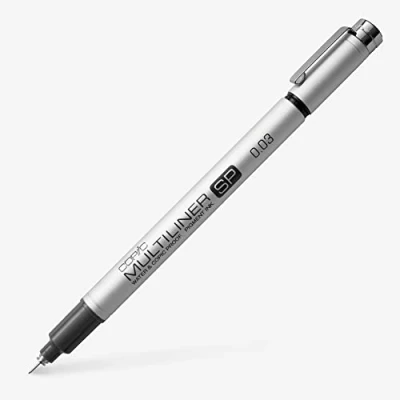 Obrázek Multiliner SP black 0,03 mm, kvalitní Fineliner z hliníku, s černou pigmentovou taškou, pro skicování, kreslení a ilustrace