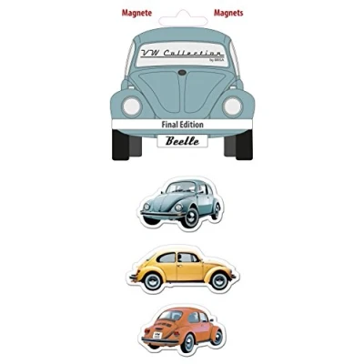 Obrázek BRISA VW Collection Volkswagen chladnička kancelář nástěnné magnety s motivy brouků/Beetle (sada 3 ks/finální/barevné)