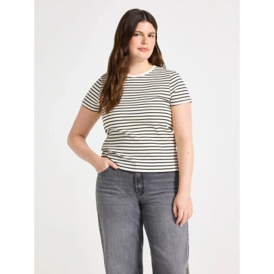Obrázek Lindex Shortsleeved Triko s potiskem, Ženy, Velikost: 34, Off white