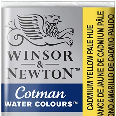 Obrázek Winsor &amp; Newton Akvarelová barva 0301119 Cotman s dobrou průhledností, výbornou intenzitou tónování a dobrými vlastnostmi pro malování, na vodu v 1/2 kelímku kadmiová žlutá světlá