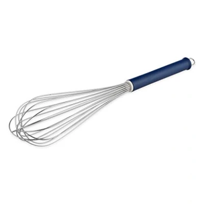 Obrázek thermohauser Metlička na sníh (nerezová ocel), délka 40 cm, modrá plastová rukojeť a závěs, s 16 poutky