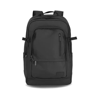 Obrázek Travelite batoh z vodoodpudivého materiálu, polstrovaná přihrádka na notebook 15,6 palců, Basic den s funkcí nasazení, 48 cm, 28 litrů, 900 gramů, černá, Batohy jednodenní výlety