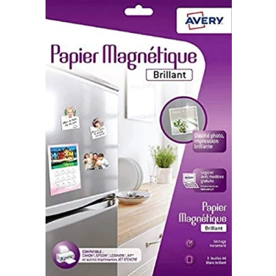 Obrázek Avery 3 Blatt Fotopapier magnetisch A4 Eindruck Tintenstrahldrucker glänzend (c9420)