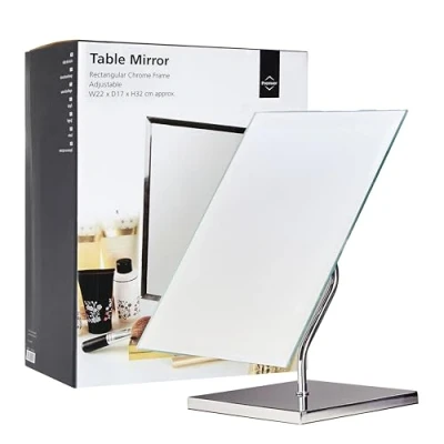 Obrázek Premier Housewares velký kosmetické zrcadlo K postavení, pravoúhlý, nastavitelná, na Chrom stojan