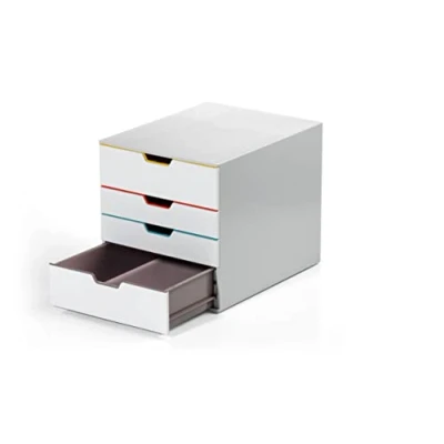 Obrázek Durable Box se zásuvkami A4 (Varicolor Mix) 4 přihrádky, s etiketami pro popis, vícebarevný, 762427