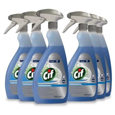 Obrázek Cif Pro Formula čistič skla, 750 ml (balení 6 ks) sprejů