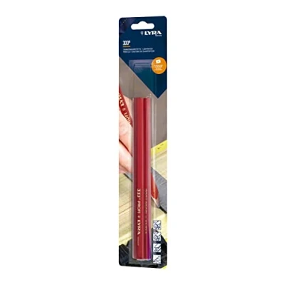 Obrázek LYRA L4338005, tesařské pero 33® oválné 24 cm dlouhé, tužka v profesionálním provedení, ideální pro označení dřeva, 3 kusy blistru