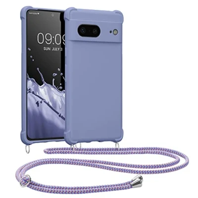 Obrázek kwmobile Necklace Case kompatibilní s Google Pixel 7 pouzdro Cover se šňůrkou k zavěšení silikonové ochranné levandule
