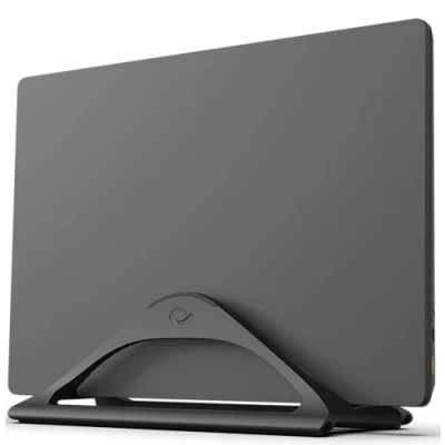 Obrázek HumanCentric Vertikaler Laptopständer für Schreibtische (Schwarz), Verstellbare Laptop Halterung MacBook Ständer, Halter Pro, Andere Laptops, und Notebook Ständer