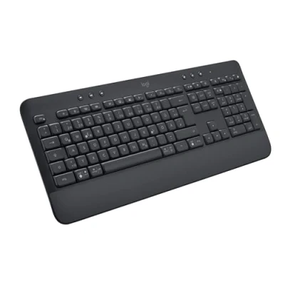 Obrázek Logitech Bezdrátová klávesnice Signature K650 Comfort s opěrkou dlaní, USB přijímač BLE Bluetooth/Logi Bolt, měkká klávesnice, numpad, PC/Windows/Mac, německý QWERTZ šedá