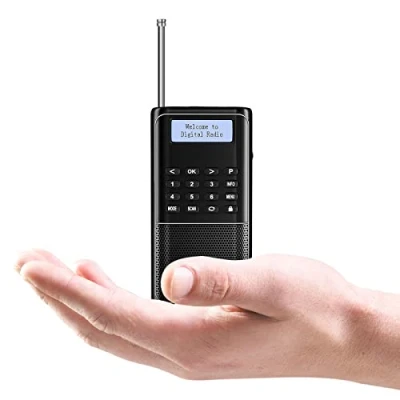 Obrázek Raddy RD23 přenosné DAB rádio malé DAB+ UKW digitální s akumulátorem kapesní BT kuchyňským rádiem (černé)