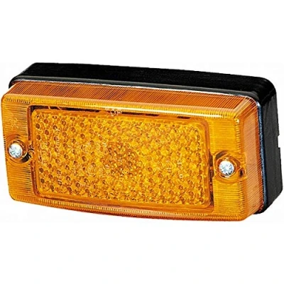 Obrázek HELLA 2PS 004 361 001 Boční obrysové světlo přívěs karavan halogen 24/12 V šroubové připojení/montáž ADR/GGVS Barva světelného panelu: žlutá vlevo/vpravo množství: