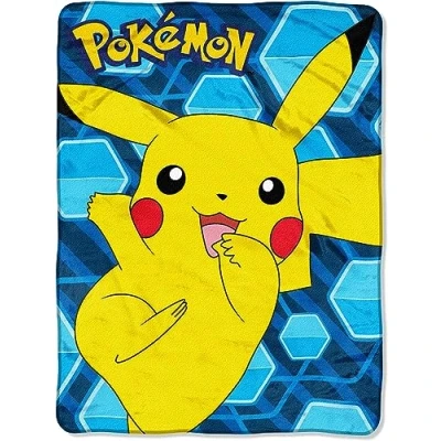 Obrázek Northwest Pokémon, Glitch Pikachu Micro Raschel Überwurfdecke, 117 x 152 cm,