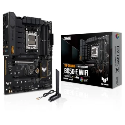 Obrázek ASUS TUF Gaming B650 E WiFi Mainboard Sockel AMD AM5 (Ryzen 7000, ATX, PCIe 5.0, DDR5 Speicher, 6E, USB 3.2 Gen 2x2 Typ C, Aura Sync)