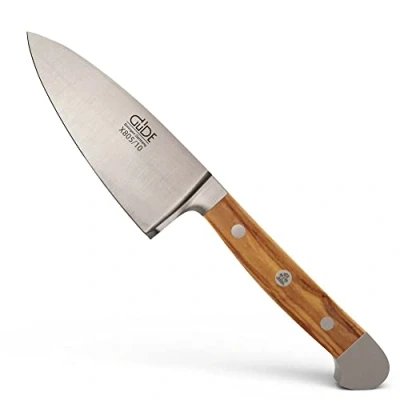 Obrázek GÜDE Solingen nůž na tvrdý sýr, kovaný 10 cm, olivové dřevo, ALPHA olivový, dvojitý krop, ručně vyrobeno v Německu