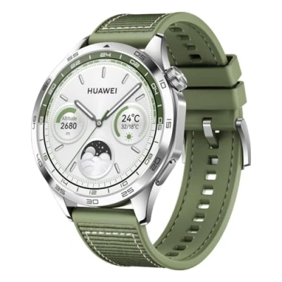Obrázek HUAWEI Chytré hodinky Watch GT 4 46 mm, baterie až 2 týdny, iOS a Android, řízení kalorií, profesionální monitorování zdraví, SpO2, GPS, zelená, verze DE