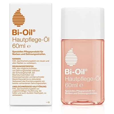 Obrázek Bi Oil Hautpflege Öl Spezielles Pflegeprodukt Hilft Bei Dehnungsstreifen Und Narben Trockener Haut ungleichmäßiger Hauttönung 60 Ml