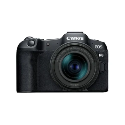 Obrázek Canon Systémová kamera EOS R8 + RF 24 50 mm F4.5 6.3 is STM objektiv bezzrcadlový plnoformátový fotoaparát (digitální s automatickým zaostřením a rozpoznáním motivu pro oči, zvířata