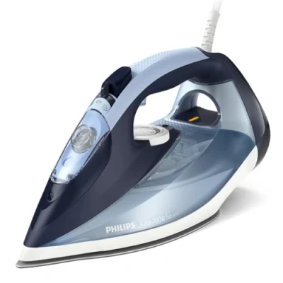 Obrázek Napařovací žehlička Philips Azur 7000 Serie 2800 W, trvalá pára 50 g/min, parní ráz 250 g, vertikální napařování, podrážka SteamGlide Plus, Louro/bavlněná modrá (DST7020/20)