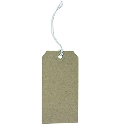 Obrázek Q Connect KF01600 Anhänger mit Bändchen 120 x 60mm 1000 Stück gelbbraun