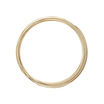 Obrázek Vaessen Creative 24244 003 hliníkový drát ražba plochý šperk 5 x 1 mm m, ohebný na šperky, hliník, světle zlatá, 500 0,5 0,1 cm