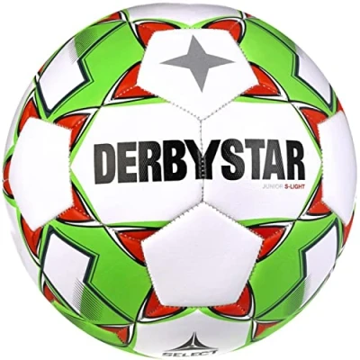 Obrázek Derbystar Unisex fotbalový míč pro dospělé Junior S Light V23 velikost 4, bílá zelená, 4