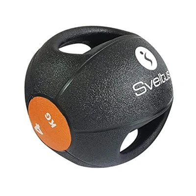 Obrázek sveltus 884 Médecine Ball 4kg Avec poignées Medizinball, schwarz/orange, (poids disponibles: 4, 6, 8 et 10 kg) 4