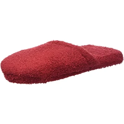 Obrázek Excelsa Warmes Bad Damen Badeschuhe, Frottee, rot, 27.5 x 11 3 cm
