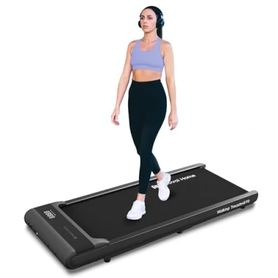 Obrázek Mobvoi běžecký pás Walking Pad, přenosný, malý, 2 v 1 pro domácnost a kancelář, na vycházky, kinomap s LED displejem, dálkové ovládání, 6 km/h, úspora místa