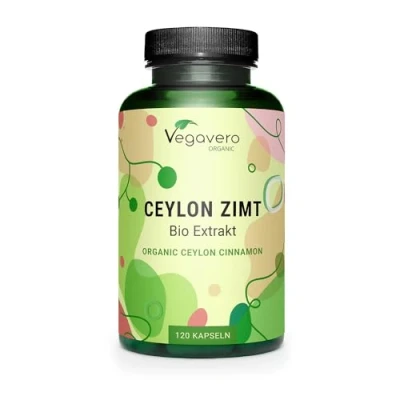 Obrázek bio Ceylon skořicové kapsle Premium: 2500 mg (5:1 extrakt) kvalita z Madagaskaru extrakt ze skořice žádný jednoduchý prášek laboratorně testováno veganské bez přísad německá výroba