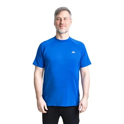 Obrázek Trespass Herren Schnelltrocknendes Stretch T shirt Mit Schlüsseltasche Cacama, Blue, XXS, MATOTSN10004_BLUXXS