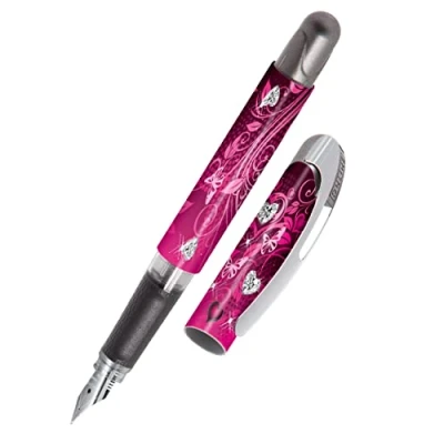 Obrázek Online Plnicí pero College Pink Dreams, inkoustové pro praváky, ergonomická rukojeť, vysoce kvalitní iridium medium, standardní kazety, vč. kombinované patrony modré, vhodné