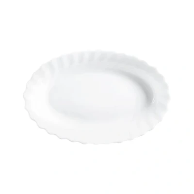 Obrázek Dajar 00088 Ovale Servierplatte Trianon Luminarc, Glas, Weiß, 22 x 13, 6 2, 7 cm