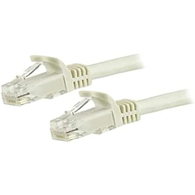 Obrázek StarTech.com 15m Cat6 Snagless Gigabit UTP síťový kabel Cat 6 RJ45 s ochranou proti zlomení bílý
