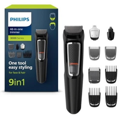 Obrázek Philips Multigroom Series 3000 9 v 1, na obličej a vlasy (model MG3740/15)