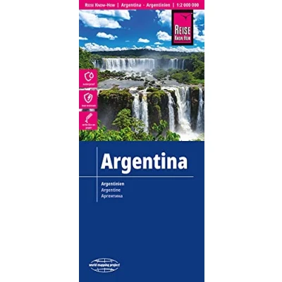 Obrázek Reise Know How Landkarte Argentinien / Argentina (1:2.000.000): reiß und wasserfest (world mapping project)