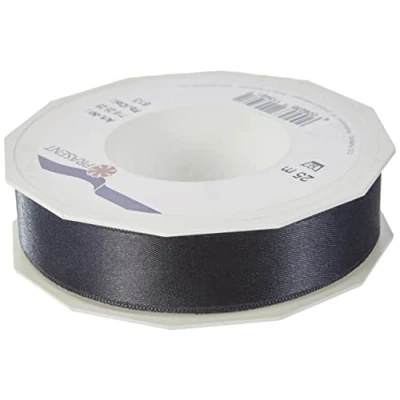 Obrázek PRÄSENT C.E. Pattberg Satin schwarz, 25 m Satinband zum Einpacken von Geschenken, mm Breite, Geschenkband Dekorieren &amp; Basteln, Dekoband, Anlass